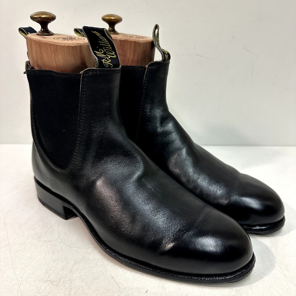 NEW HEELS R. M. Williams Craftsman Chelsea Boot Black UK 7 G / US 8 Wide (E)